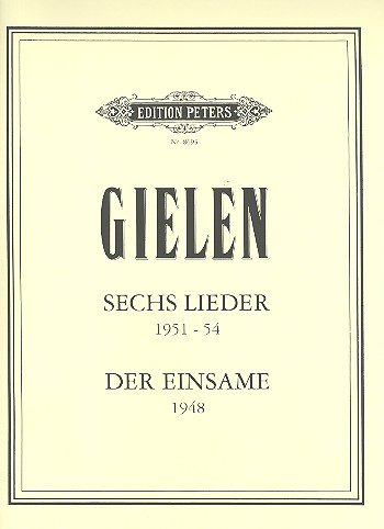 6 Lieder  und  'Der Einsame'