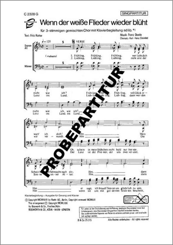 Wenn der weiße Flieder wieder blüht