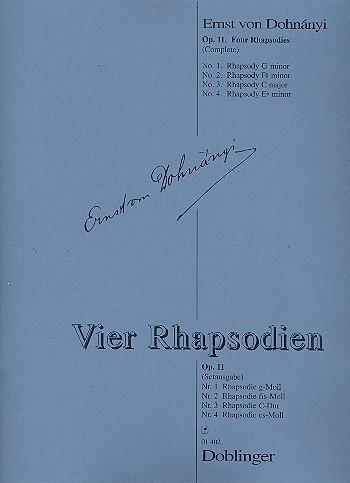 4 Rhapsodien op.11 für Klavier
