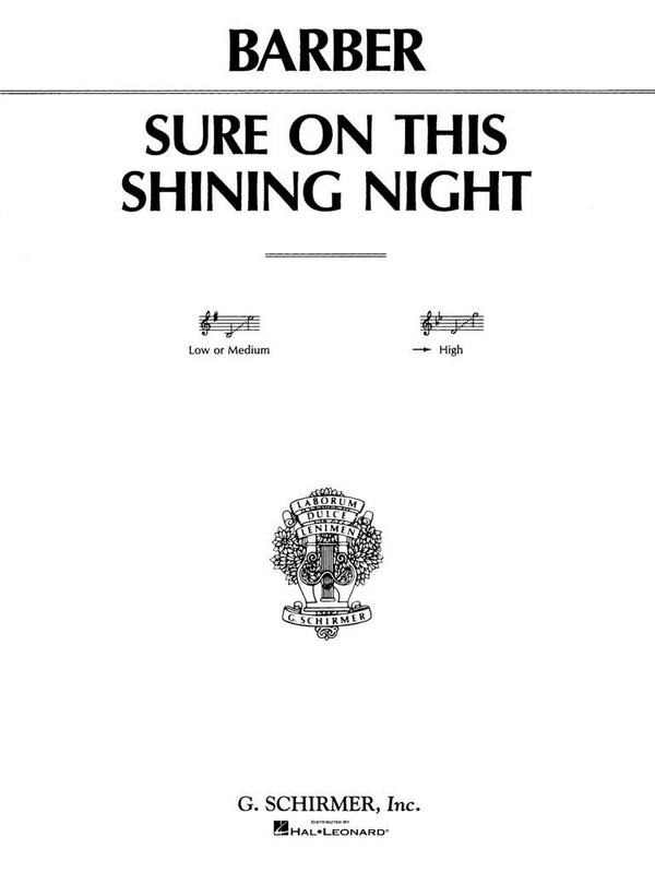 Sure on this Shining Night op.13,3