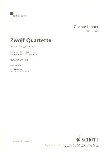 12 Quartette Band 2 (Nr.5-8)
