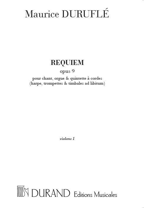 Requiem op.9 pour baryton(s), orgue