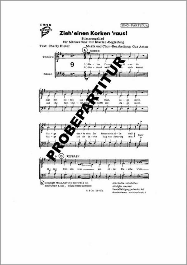 Zieh einen Korken raus