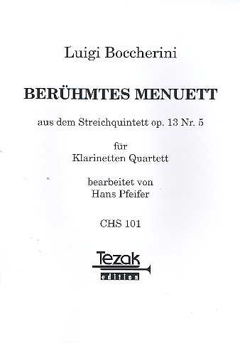 Berühmtes Menuett aus dem Streichquintett op.13,5
