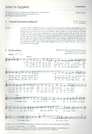 Israel in Ägypten für Kinderchor und Instrumente