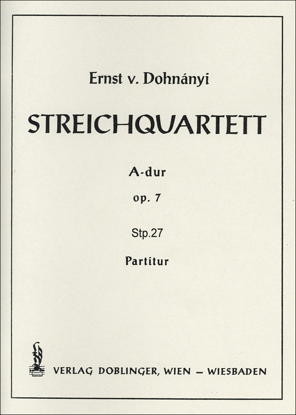 Streichquartett A-Dur op.7