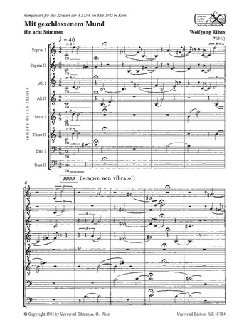 Mit geschlossenem Mund