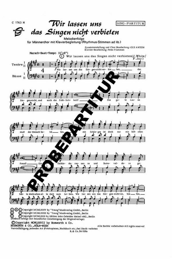 Wir lassen uns das Singen nicht verbieten