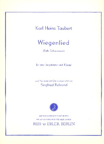 Wiegenlied für Gesang und