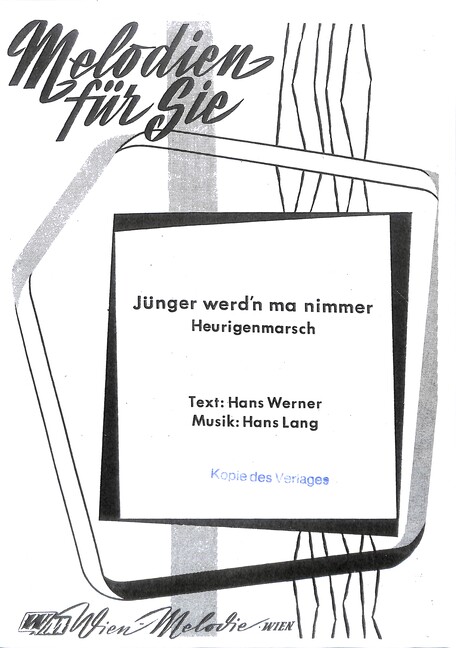 Jünger werd'n ma nimmer