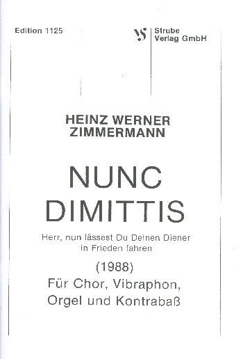 Nunc dimittis für gem Chor,
