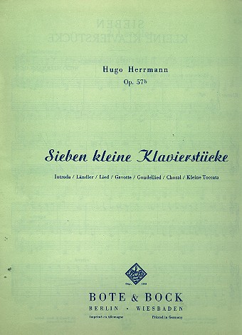 7 kleine Klavierstücke op.57b