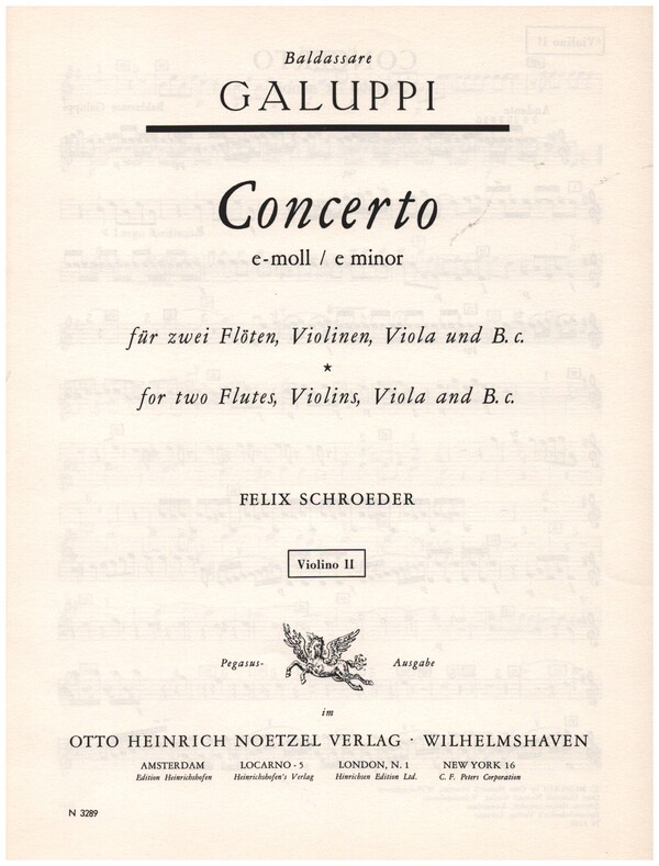Concerto e-Moll für 2 Flöten