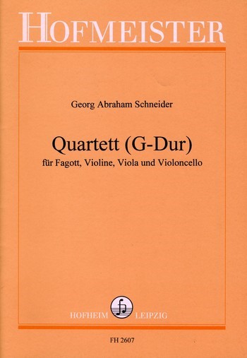 Quartett G-Dur für Fagott, Violine,