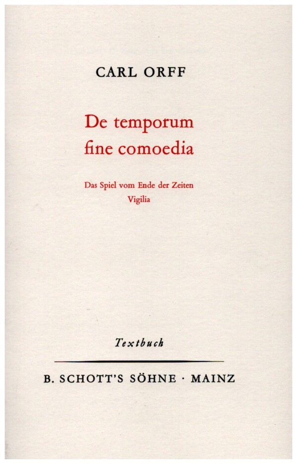 De temporum fine comoedia