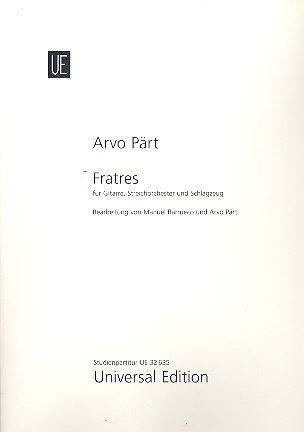 Fratres für Gitarre, Schlagzeug und