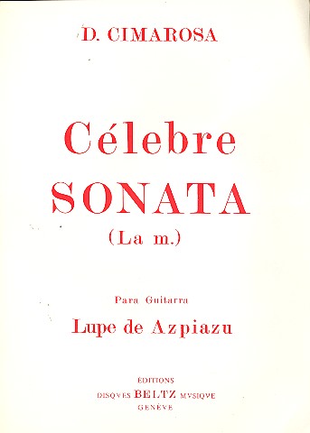 Célèbre sonata la minore