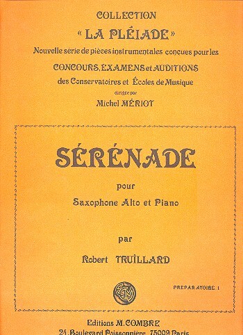 Sérénade pour saxophone alto et piano
