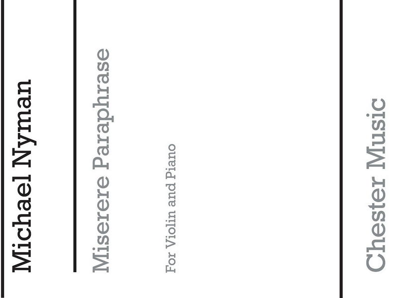 MISERERE PARAPHRASE FOR