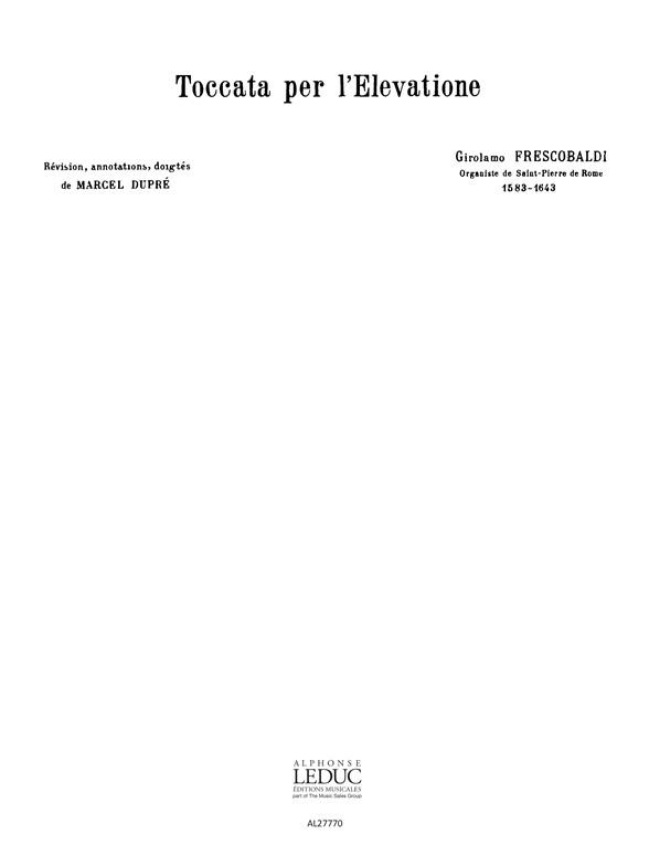Toccata per l'elevazione
