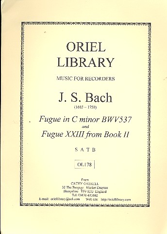 Fugue c minor BWV537 and