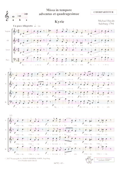 Missa in tempore adventus et quadragesimae d-moll