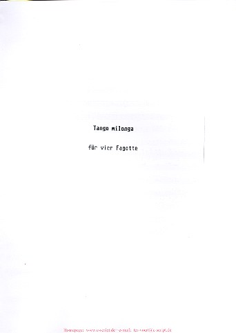 Tango milonga für 4 Fagotte