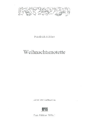 WEIHNACHTSMOTETTE FUER