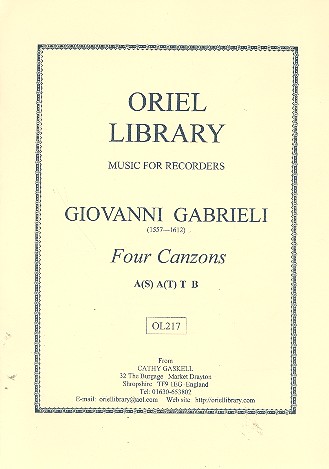 4 canzons for 4 recorders