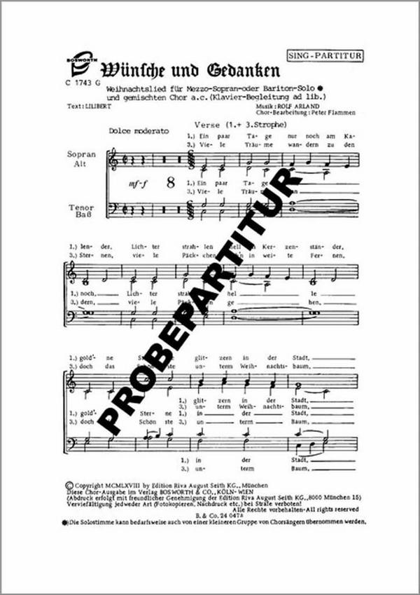 WUENSCHE UND GEDANKEN