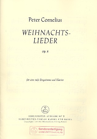 Weihnachtslieder op.8 für Gesang (hoch)