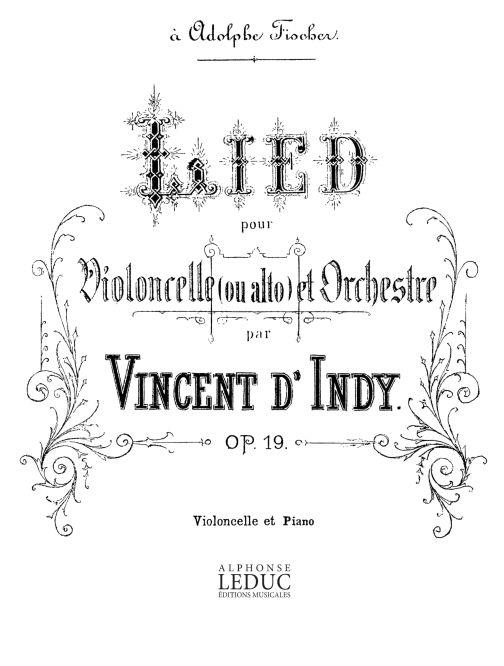 Lied op.19 pour violoncelle