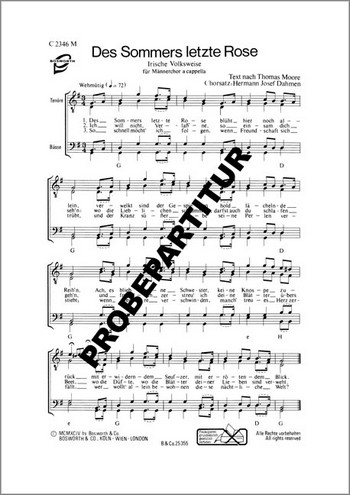 DES SOMMERS LETZTE ROSE