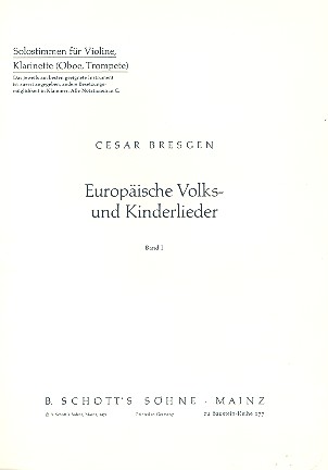 Europäische Volks- und Kinderlieder Band 1