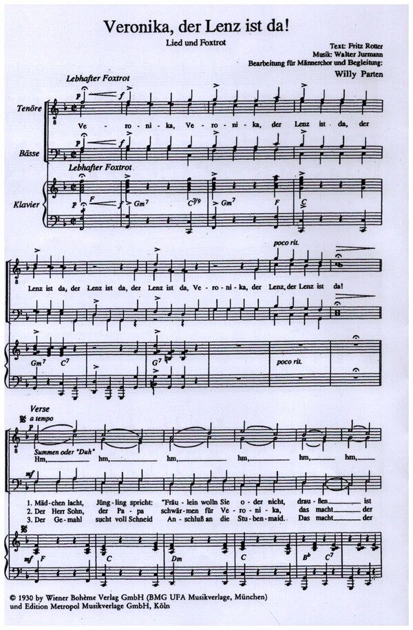 Veronika, der Lenz ist da!