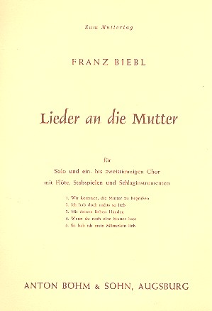 Lieder an die Mutter