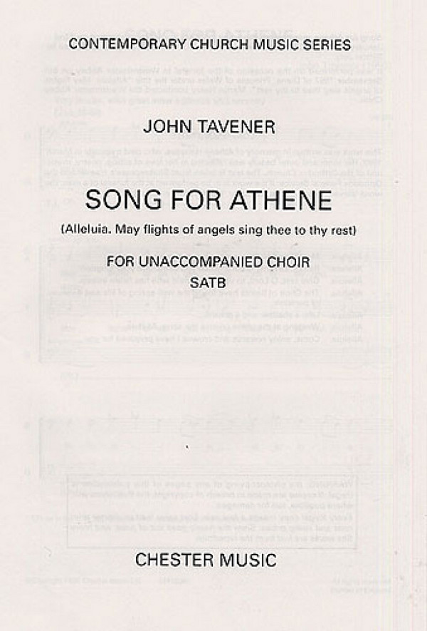 Song for Athene for mixed