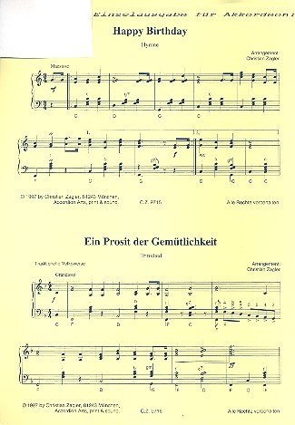 Happy Birthday  und  Ein Prosit der Gemütlichkeit