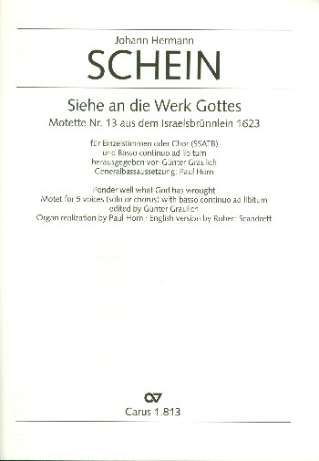 Siehe an die Werke Gottes