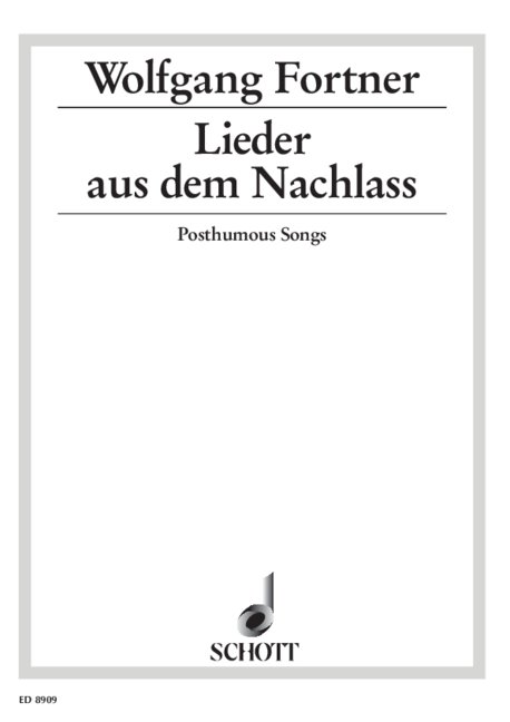 Lieder aus dem Nachlass