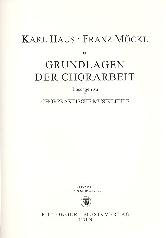 Grundlagen der Chorarbeit Band 1