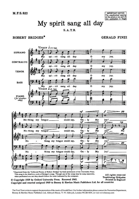 My Spirit sang all Day