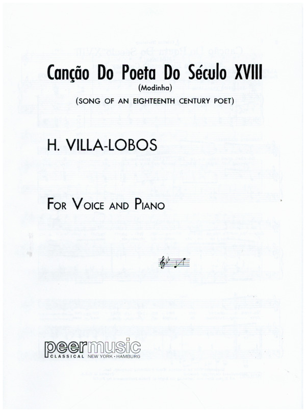 Cancao Do Poeta Do Sécolo XVIII