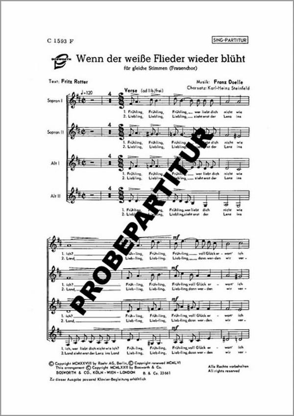 Wenn der weiße Flieder wieder blüht