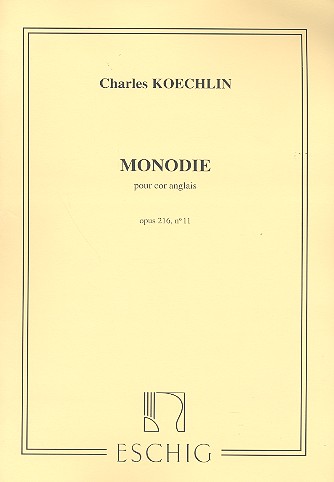 Monodie op.216,11 pour cor anglais