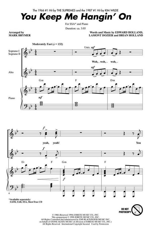 You keep me hangin' on