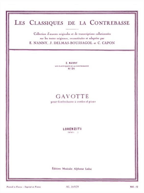 Gavotte pour contrebasse