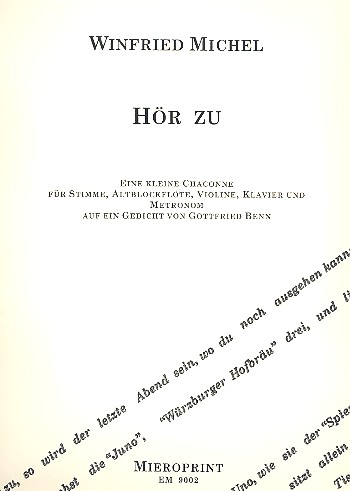 Hör zu Chaconne für Stimme,