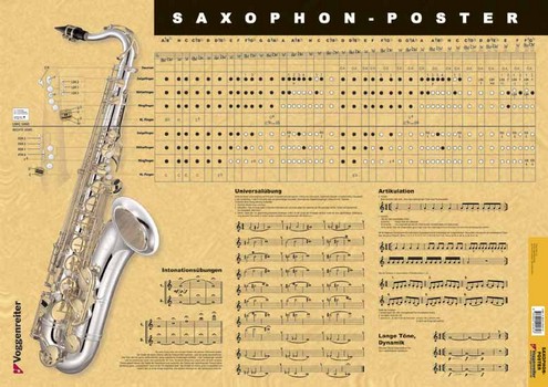 Saxophon Poster Mindestabnahme