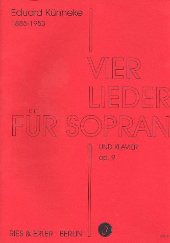 4 Lieder op.9 für Sopran und Klavier